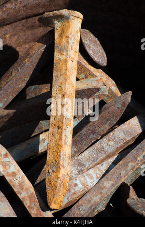 Les pointes de fer rouillé Banque D'Images
