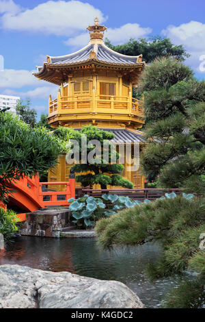 Pavillon de la perfection absolue dans nan lian garden, chi lin nunnery, hong kong, Chine Banque D'Images