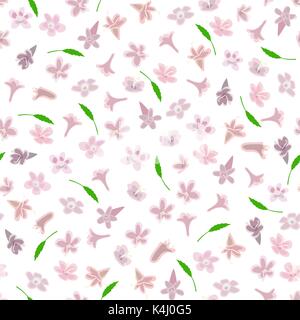 Motif mignon et simple dans les petites fleurs roses Illustration de Vecteur