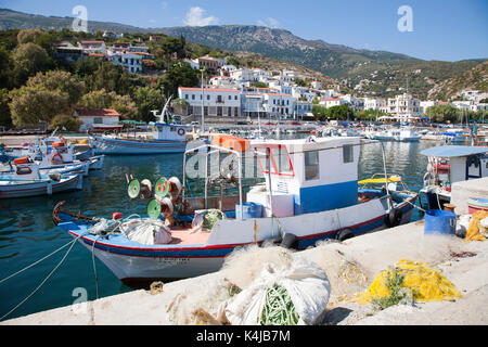 Agios kirykos, port, ikaria island, Mer Égée, Grèce, Europe Banque D'Images