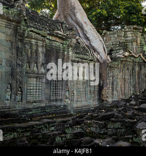 Pierres ruines de Banteay Kdei, Angkor, Siem Reap, Cambodge Banque D'Images