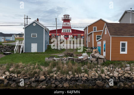 Maisons de village de pêcheurs, Chéticamp, Cabot Trail, Cape Breton Island, Nova Scotia, canada Banque D'Images