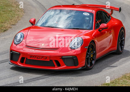 2017 Porsche 911 GT3 au 2017 Goodwood Festival of Speed, Sussex, UK. Banque D'Images