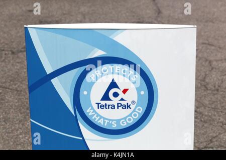 Viby, Danemark - août 19, 2017 : le logo de Tetra Pak tetra pak. est une entreprise de transformation et d'emballage de produits alimentaires d'origine suédoise Banque D'Images