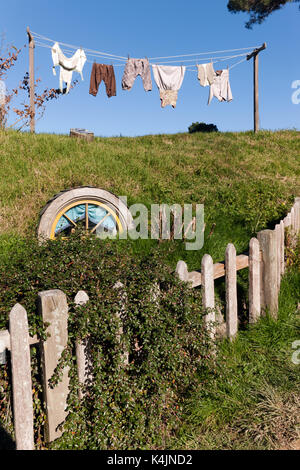 Hobbiton movie set, matamata, Waikato, Nouvelle-Zélande Banque D'Images