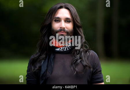 Munich, Allemagne. 12Th Mar, 2017. La chanteuse Conchita Wurst (Thomas Neuwirth) à Munich (Allemagne), 5 septembre 2017. Photo : Sven Hoppe/dpa/Alamy Live News Banque D'Images