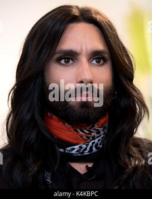 Munich, Allemagne. 12Th Mar, 2017. La chanteuse Conchita Wurst (Thomas Neuwirth) à Munich (Allemagne), 5 septembre 2017. Photo : Sven Hoppe/dpa/Alamy Live News Banque D'Images