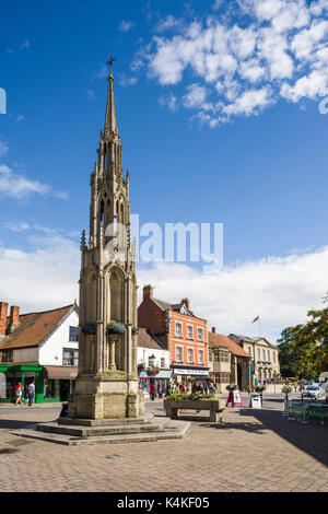 La croix du marché monument à market place, Glastonbury, Somerset, Angleterre. Banque D'Images