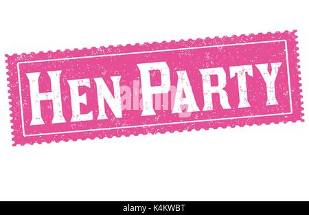 Hen party grunge tampons sur fond blanc, vector illustration Illustration de Vecteur