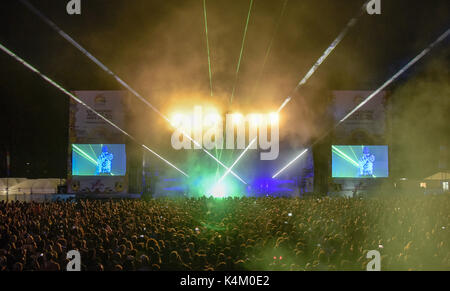 Pet Shop Boys titre Brighton Pride Festival avec leur plein 90 minutes SUPER Tour comprend : Pet Shop Boys Où : Brighton, Royaume-Uni Quand : 05 août 2017 Crédit : Chris Jepson/WENN.com Banque D'Images