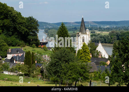 France, Seine-Maritime (76), Villequier et la Seine // France, Seine-Maritime, Villequier et la Seine Banque D'Images