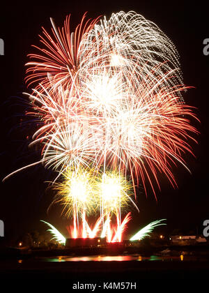 D'artifice à barnstaple rugby club, Devon barnstaple barnstaple. organisée par le Rotary club. Banque D'Images