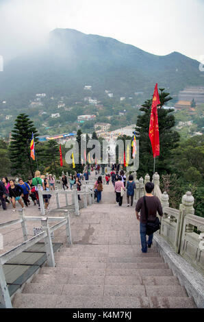 HONG KONG, CHINE - 4 mai, 2013:village de Ngong Ping sur Lantau, Hong Kong Banque D'Images