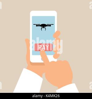 Ouvrir une page sur l'écran du smartphone. Vector Illustration de Vecteur