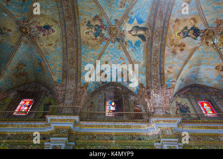 Fresques de plafond, Iglesia de nuestra señora de la Merced, la Habana Vieja, site du patrimoine mondial de l'UNESCO, La Havane, Cuba, Antilles, Amérique centrale Banque D'Images