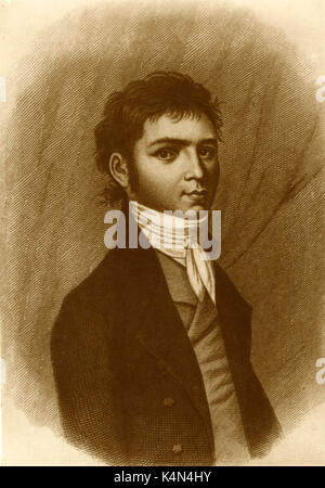 BEETHOVEN, Ludwig van - comme un jeune homme compositeur allemand 1770-1827 Banque D'Images