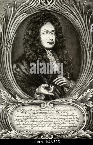 Johann Adam REINCKEN, organiste et compositeur allemand, 1623-1722. Hambourg. J S Bach venait de l'entendre jouer Banque D'Images