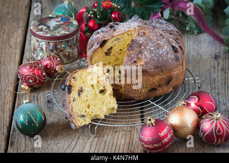 Panettone. Type de pain italien pain. Noël Nourriture Banque D'Images