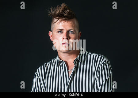 Poète luke wright assiste à un photocall au cours de l'Edinburgh International Book Festival le 12 août 2017 à Édimbourg, en Écosse. Banque D'Images