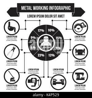 Infographie du métal, le style simple Illustration de Vecteur