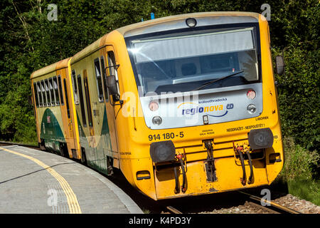 Ceske suavidade, les chemins de fer tchèques, la Locomotive Class 914, République Tchèque, Europe Train Banque D'Images