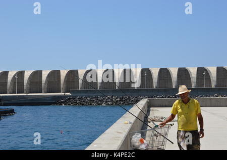 Pêche locale au port de Tazacorte, la Palma, îles Canaries, Espagne Banque D'Images