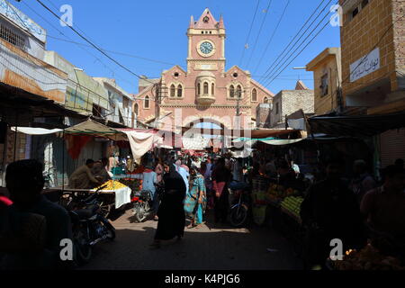 Clock Tower Hyderabad, Pakistan. Banque D'Images