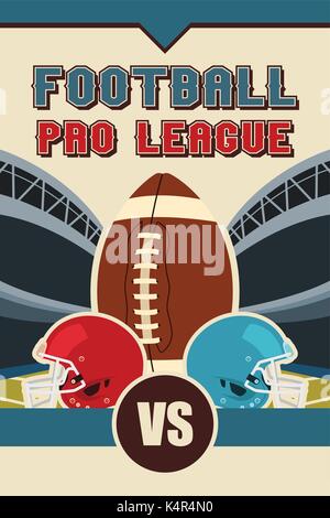 Un vecteur illustration de l'affiche de Football Américain Illustration de Vecteur