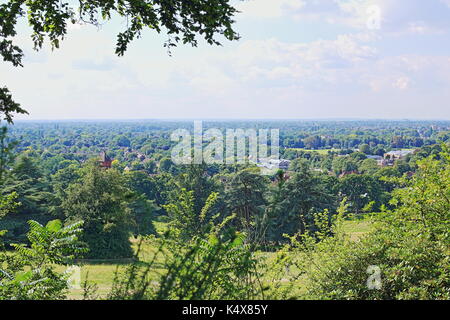 Vue depuis le Roi Henry's mound, Richmond Park Banque D'Images