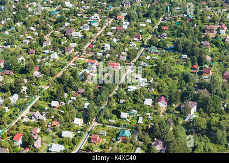 Au-dessus de la banlieue de village de l'oblast de Moscou près de village de istrinsky zelenkovo district Banque D'Images