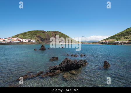 Paysage du port de Horta, île de Faial, Açores Portugal Banque D'Images