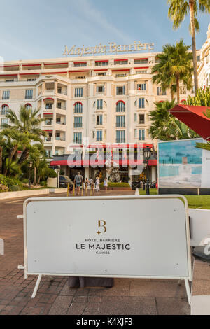 Le luxueux hôtel le Majestic hotel (barriere) à cannes, Côte d'azur, france Banque D'Images