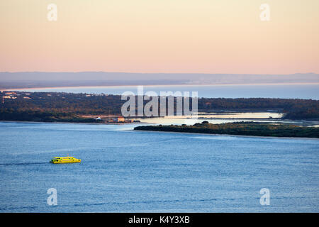 La baie de la rivière Sado et péninsule de troia portugal. Banque D'Images