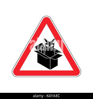 Attention à la case cat. interdit Accueil animaux de compagnie à fort. Attention Illustration de Vecteur