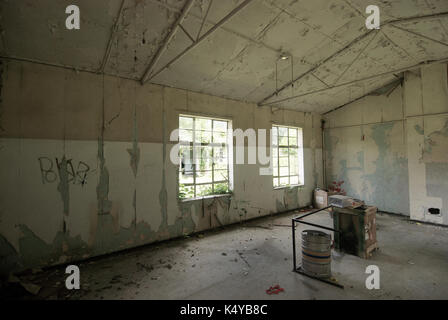 Intérieur d'un raf de abandonnés dans le Hampshire, Angleterre Banque D'Images