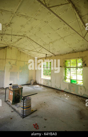 Intérieur d'un raf de abandonnés dans le Hampshire, Angleterre Banque D'Images