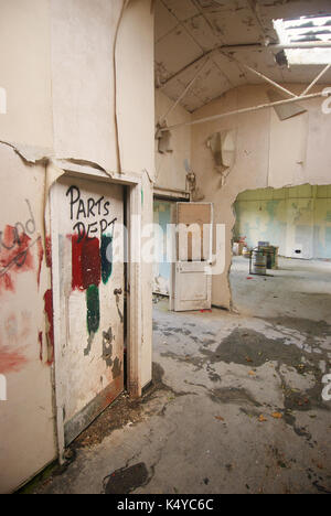 Intérieur d'un raf de abandonnés dans le Hampshire, Angleterre Banque D'Images