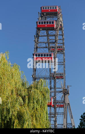 Grande Roue de Vienne, parc d'attractions, Wiener wurstelprater, Prater, Vienne, Autriche Banque D'Images