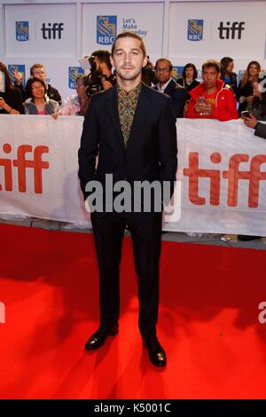 Toronto, ON. 30Th jun 2017. Shia Labeouf aux arrivées de borg/mcenroe en première mondiale au festival international du film de Toronto 2017, Roy Thomson Hall, Toronto, le 7 septembre 2017. crédit : ja/everett collection/Alamy live news Banque D'Images