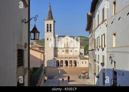 Duomo, ou la cathédrale, Spoleto, Ombrie, Italie Banque D'Images