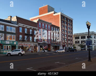 Genève, New York, USA. Le 5 août 2017. centre-ville de Genève, New York sur une calme matin d'été Banque D'Images