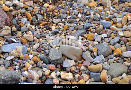 Plage de galets trouvés en Europe Banque D'Images