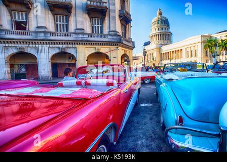 Vieille voiture, La Havane, Cuba Banque D'Images