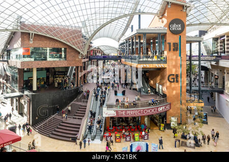 Le centre commercial de Cabot Circus à Bristol. Banque D'Images