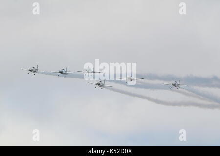 Le corbeau, l'équipe en utilisant un mélange de cars rv-4, RV-8, l'exécution et au Scottish international airshow sur ayr ayrshire dans la baie Banque D'Images