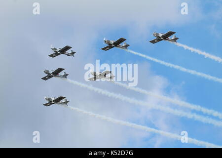 Le corbeau, l'équipe en utilisant un mélange de cars rv-4, RV-8, l'exécution et au Scottish international airshow sur ayr ayrshire dans la baie Banque D'Images