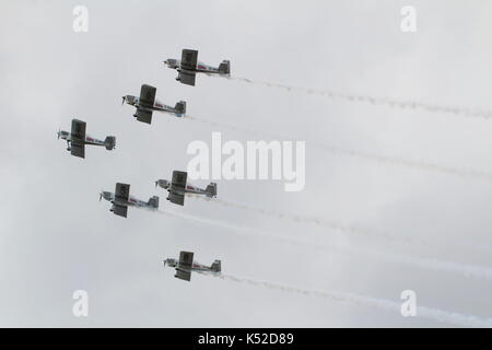 Le corbeau, l'équipe en utilisant un mélange de cars rv-4, RV-8, l'exécution et au Scottish international airshow sur ayr ayrshire dans la baie Banque D'Images