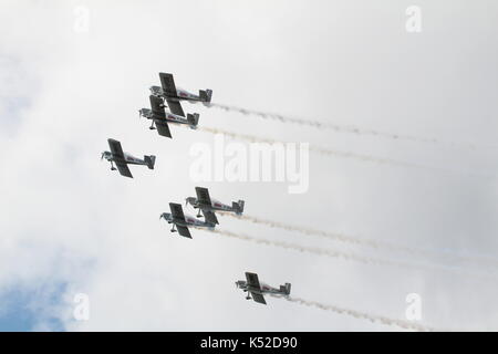 Le corbeau, l'équipe en utilisant un mélange de cars rv-4, RV-8, l'exécution et au Scottish international airshow sur ayr ayrshire dans la baie Banque D'Images