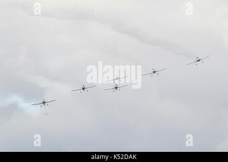 Le corbeau, l'équipe en utilisant un mélange de cars rv-4, RV-8, l'exécution et au Scottish international airshow sur ayr ayrshire dans la baie Banque D'Images