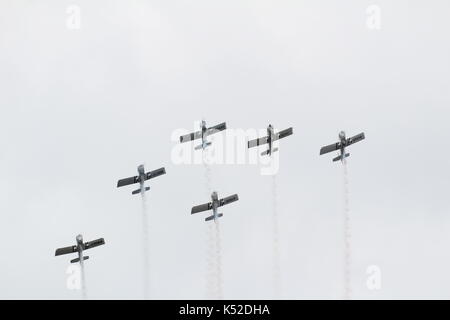 Le corbeau, l'équipe en utilisant un mélange de cars rv-4, RV-8, l'exécution et au Scottish international airshow sur ayr ayrshire dans la baie Banque D'Images